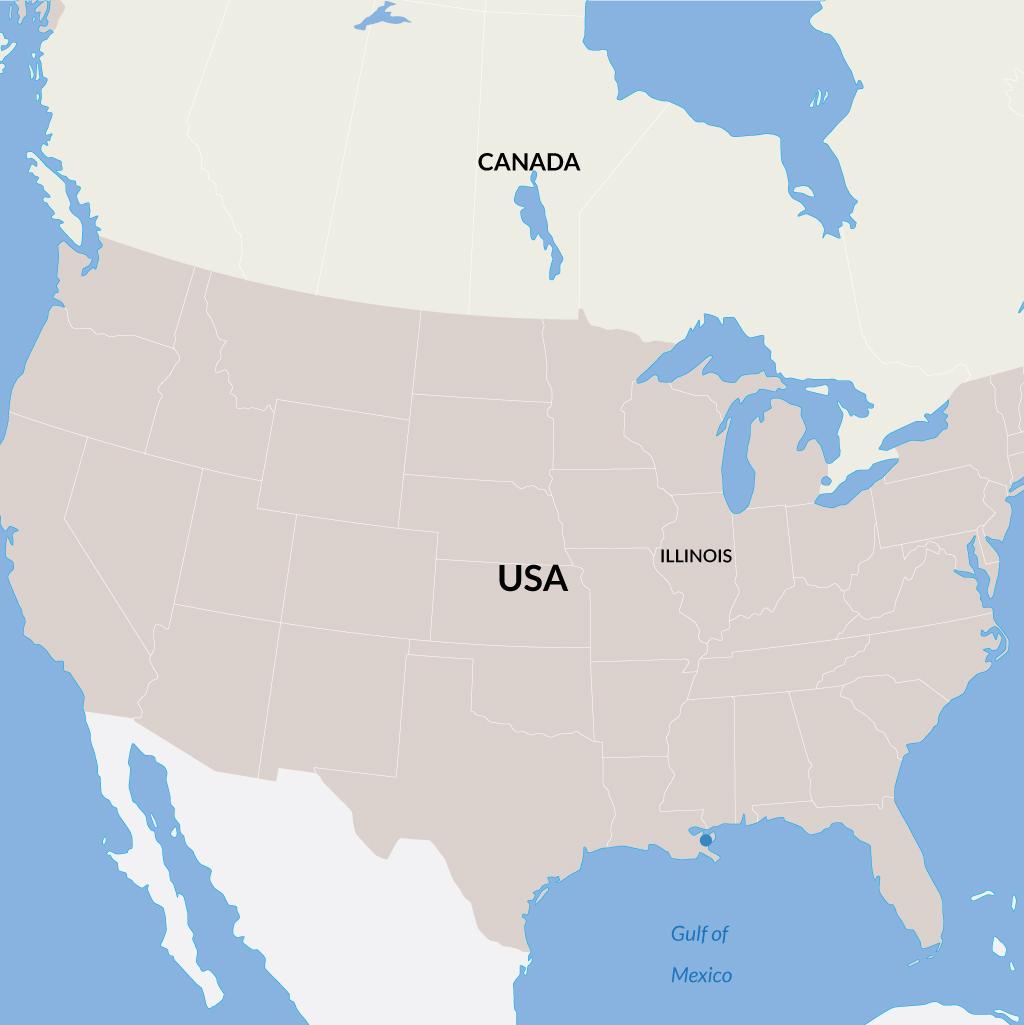 Illinois vacations map