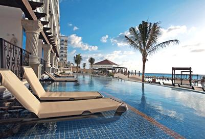 Lounge by the pool at Hyatt Zilara Cancun