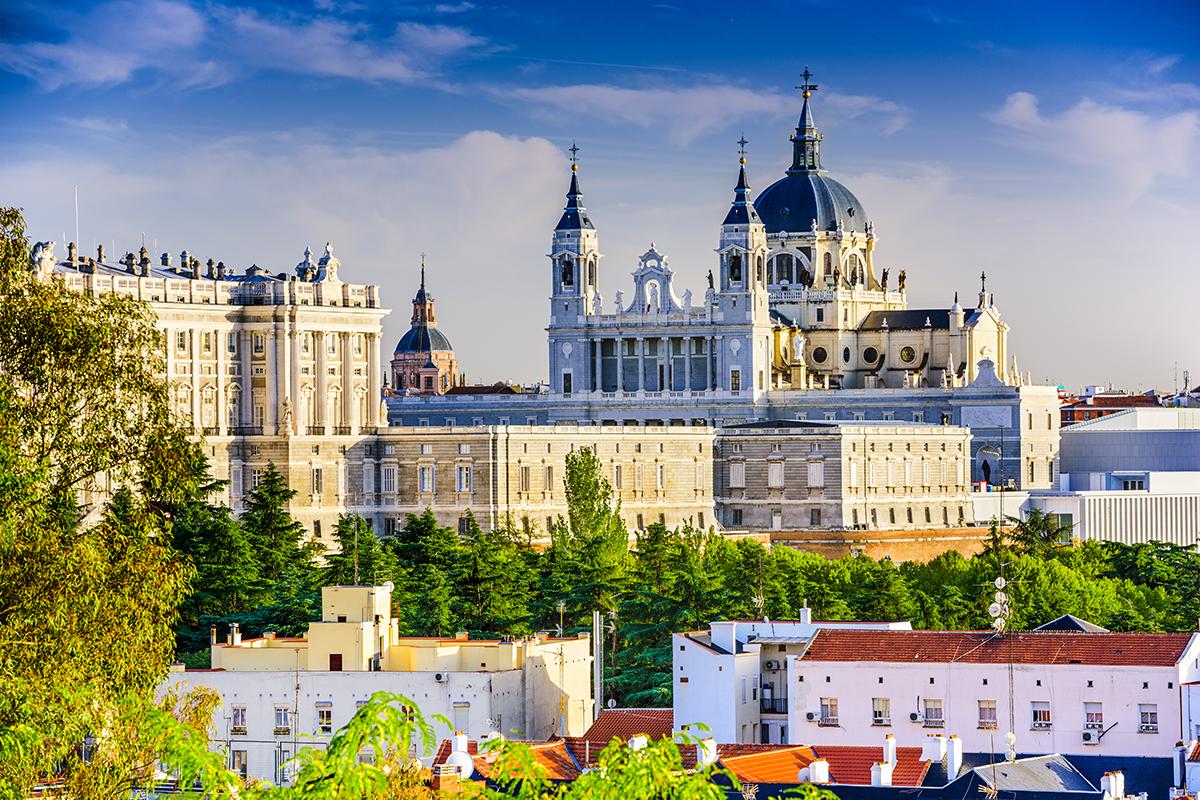 Views of palaces in Madrid