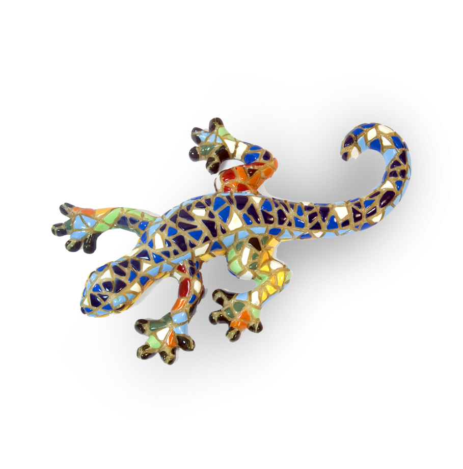 Mosaic gecko souvenir from Madrid