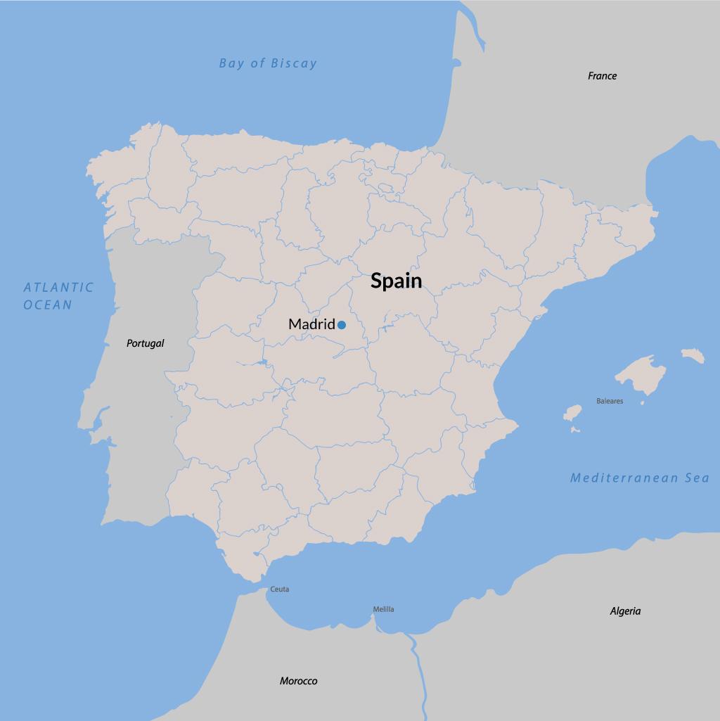 Madrid vacations map