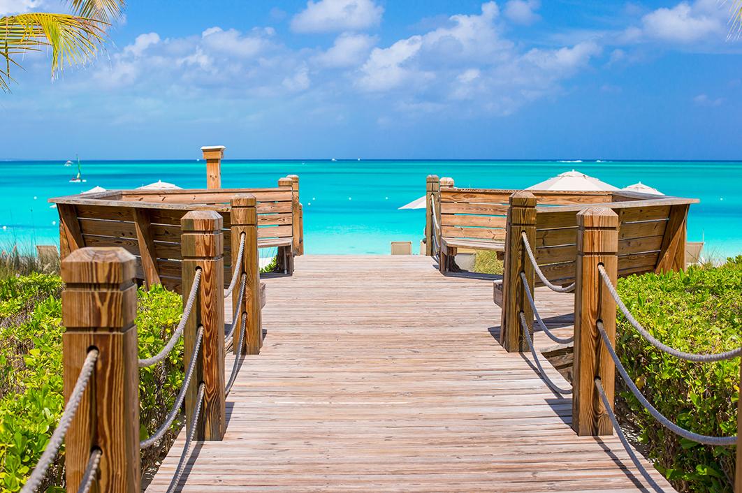 Stunning beachside views of the ocean in Providenciales