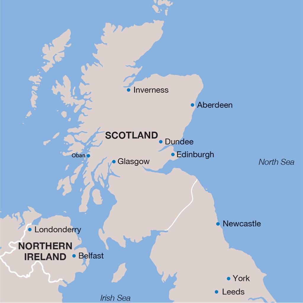 Scotland vacation map