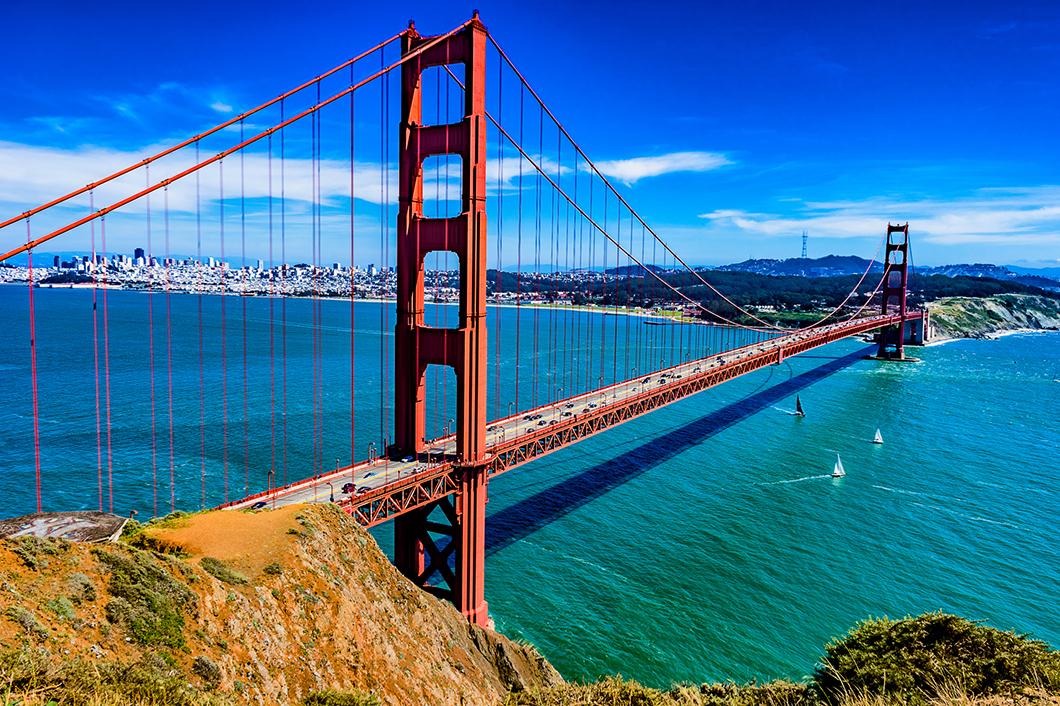 the Golden Gate Bridge in San Francisco