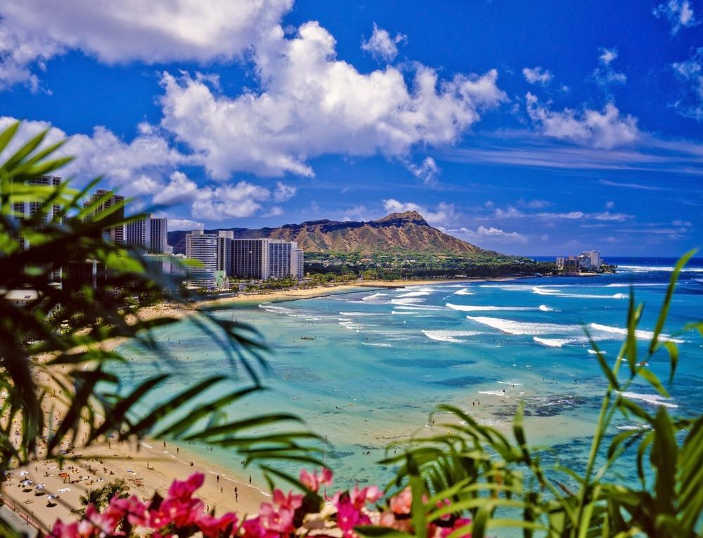 Waikiki Beach and Diamond Head, Oahu 